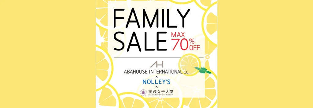 ABAHOUSE＆NOLLEY’S FAMILY SALE